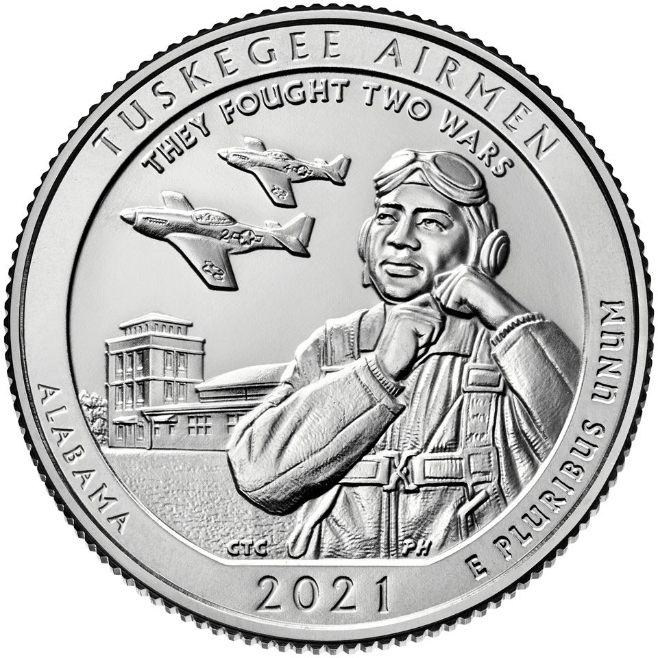 2021 america the beautiful quarters coin tuskegee airmen alabama uncirculated