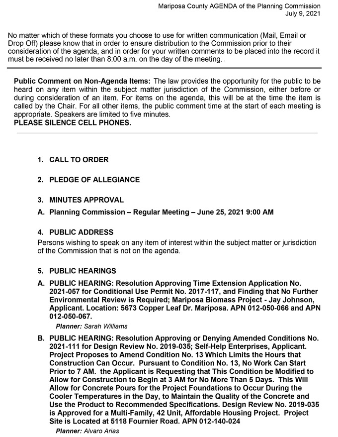 2021 07 09 Planning Commission 2