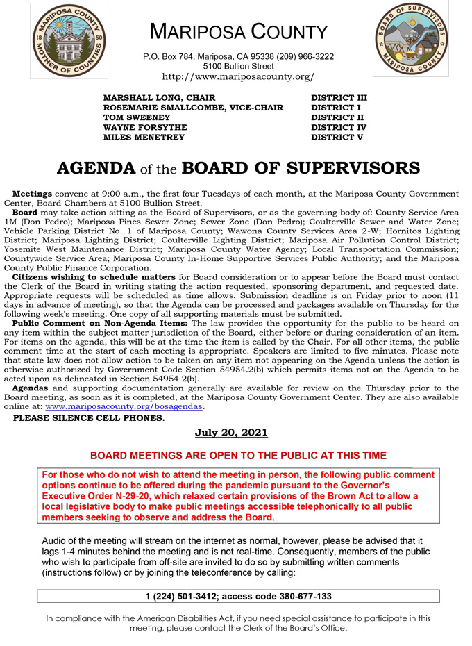 2021 07 20 Board of Supervisors 1