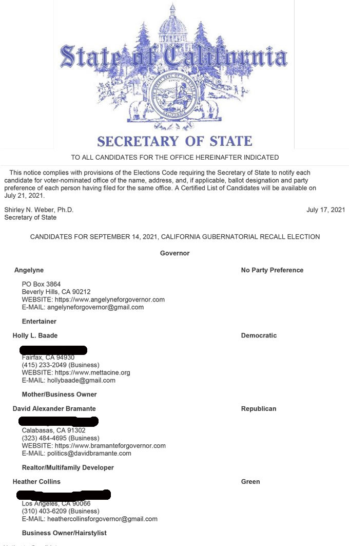 notice to candidates 12