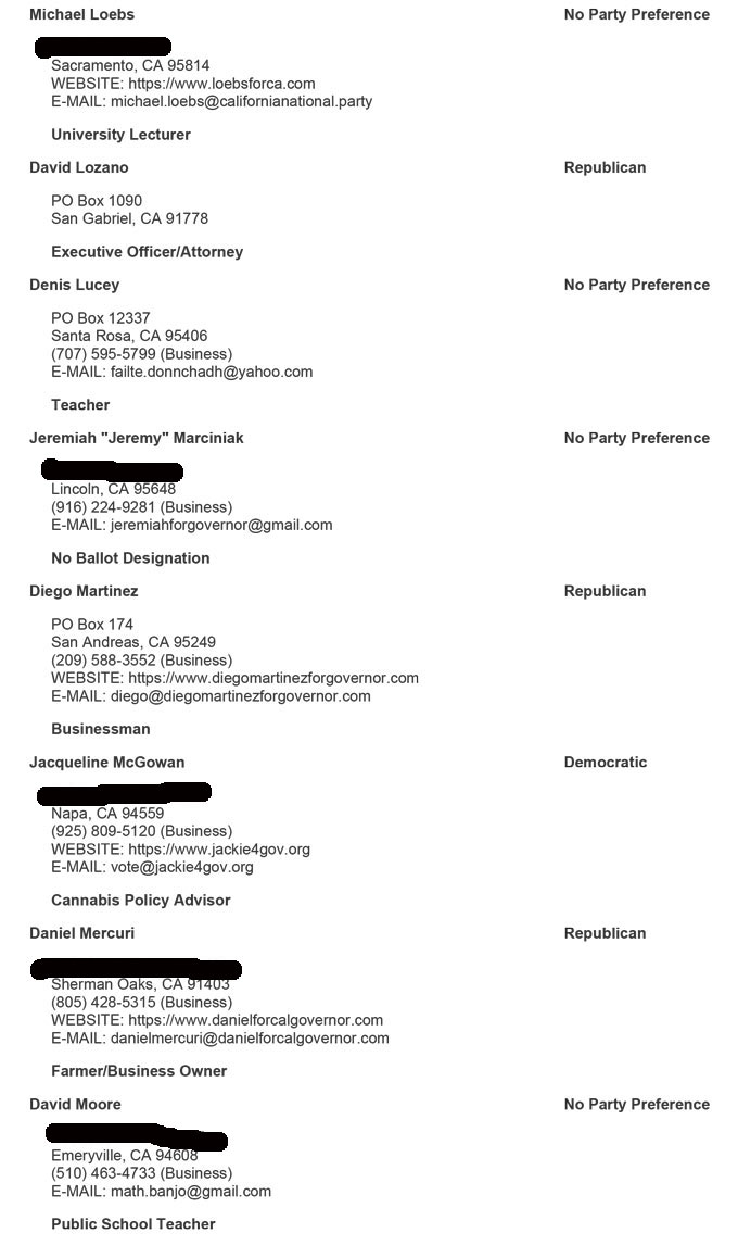 notice to candidates 42
