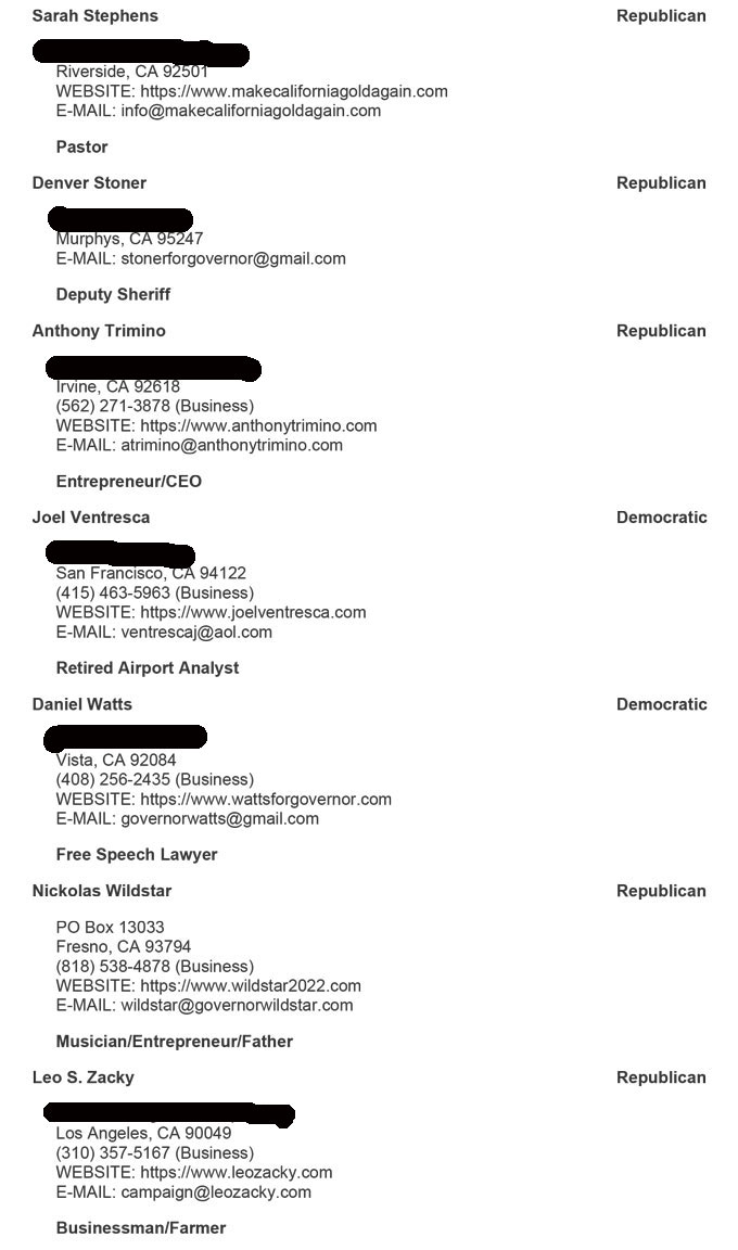notice to candidates 62