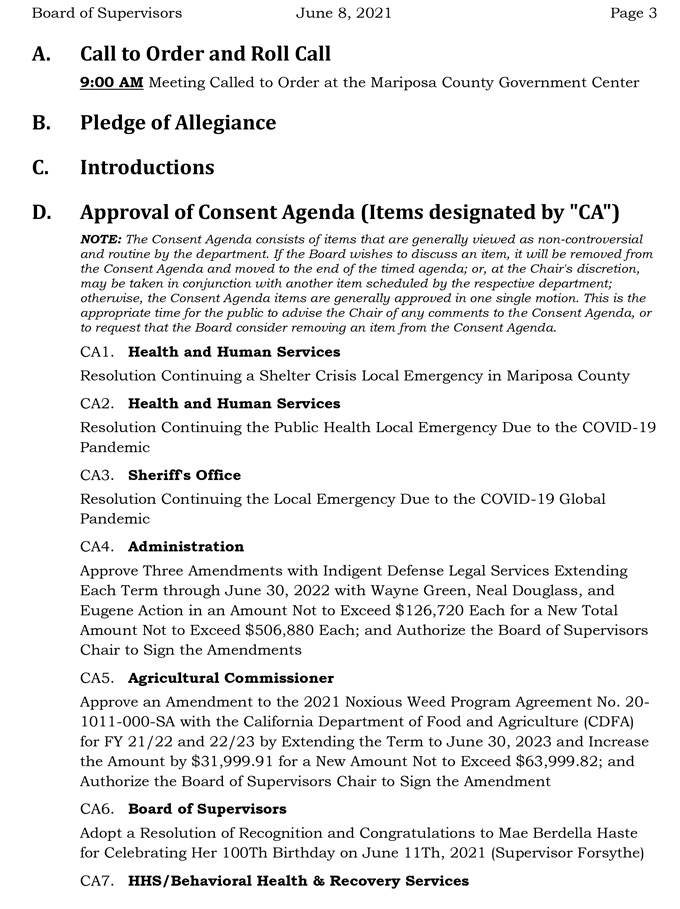 2021 06 08 Board of Supervisors agenda 3
