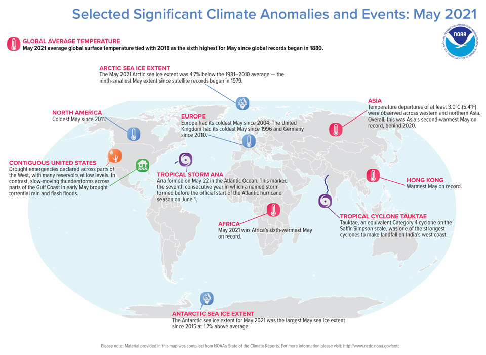 6 May 2021 Global Significant Climate Events Map Updated