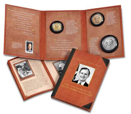 Coin and Chronicles Set George Herbert Walker Bush