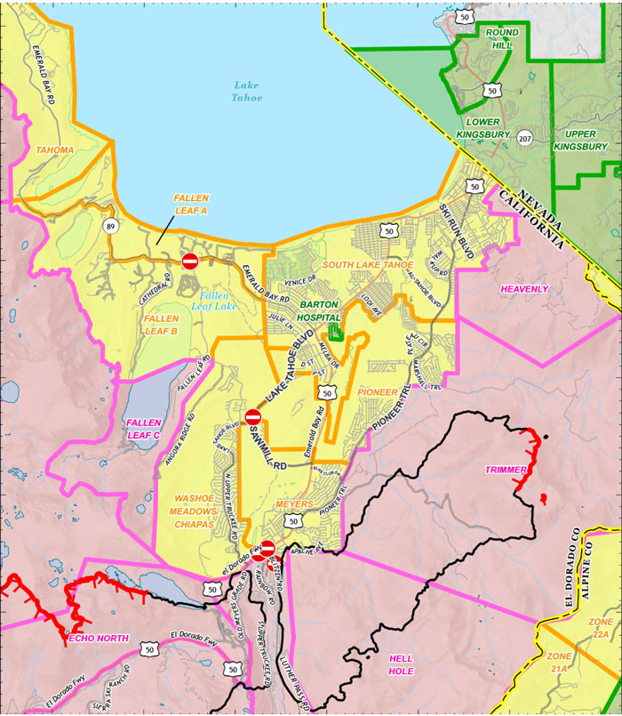 caldor911 evac map