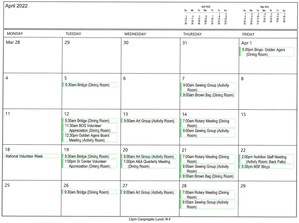 April Activities
