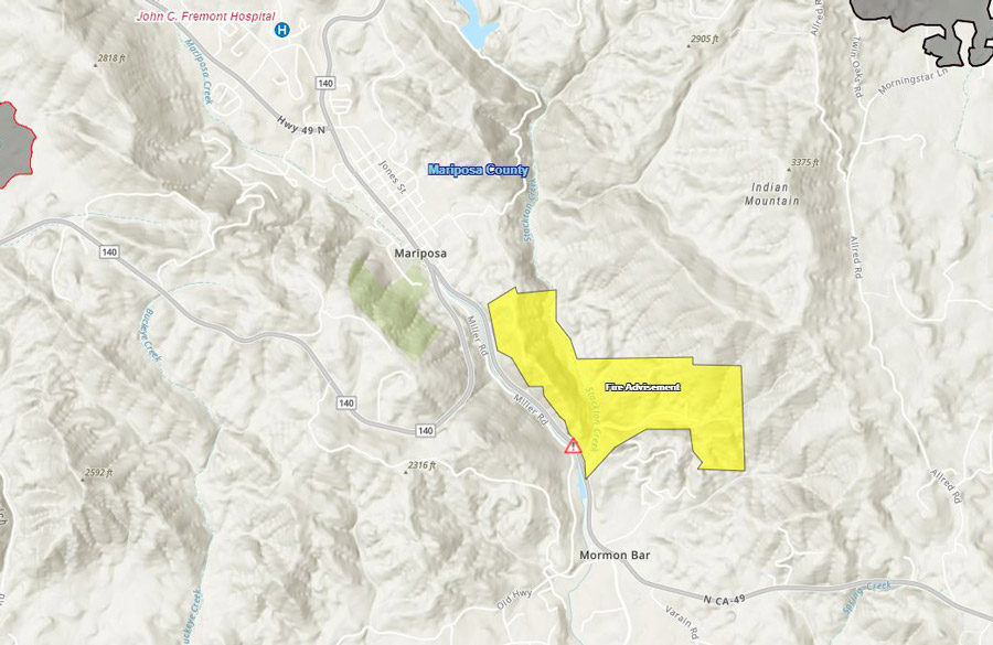 8 23 22 Miller Fire map 1
