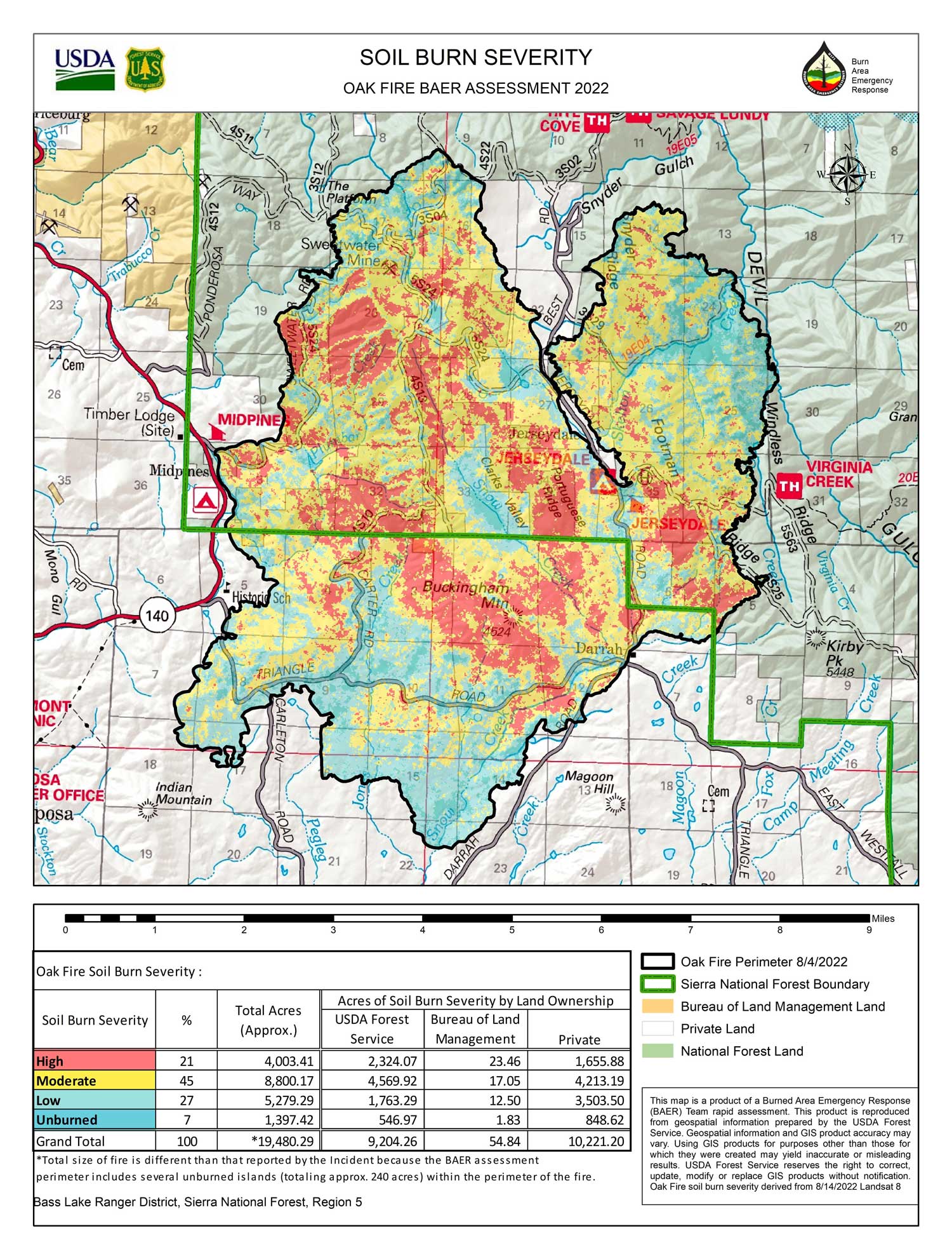 baer oak fire mariposa county