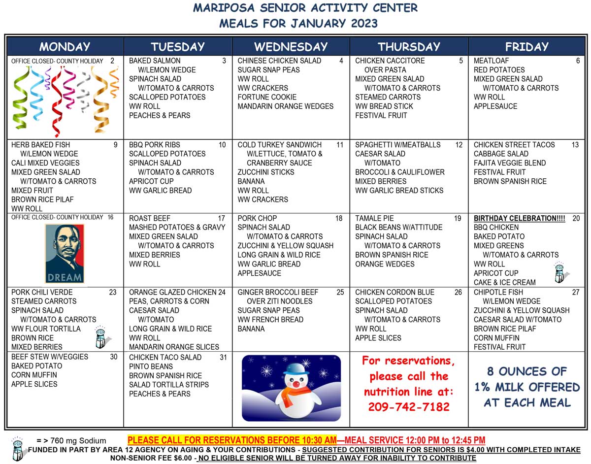 January Menu