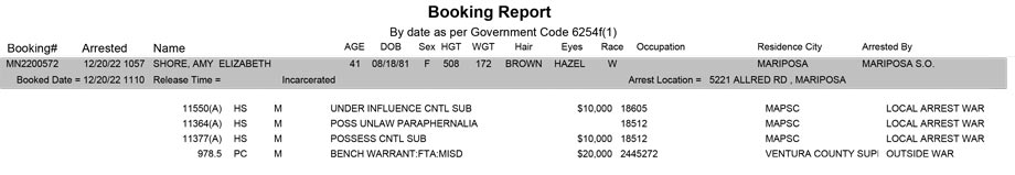mariposa county booking report for december 20 2022