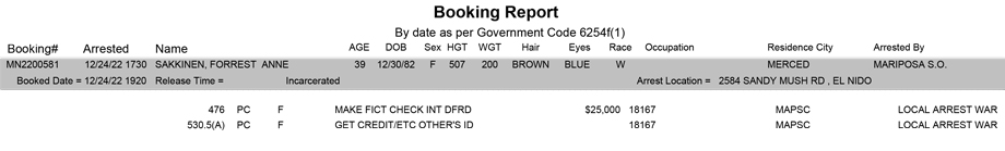 mariposa county booking report for december 24 2022