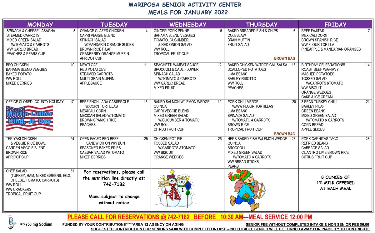 January Menu