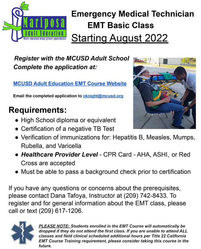 2022 EMT Flyer