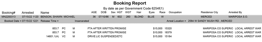 mariposa county booking report for july 15 2022