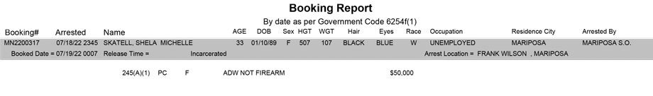 mariposa county booking report for july 19 2022