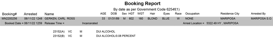 mariposa county booking report for june 11 2022