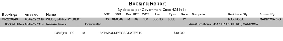 mariposa county booking report for june 2 2022