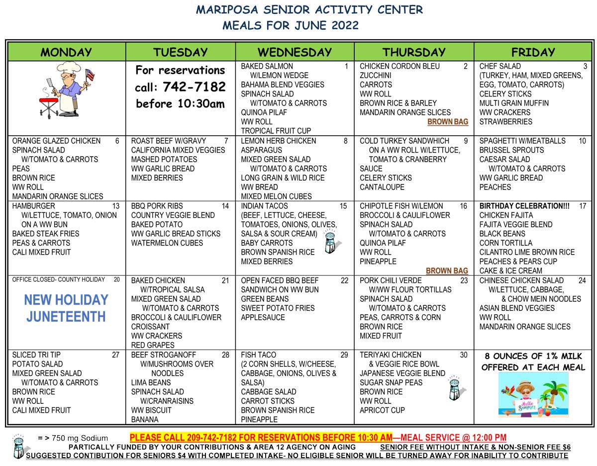 June Menu 2
