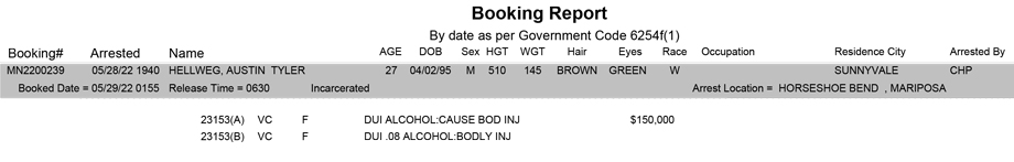 mariposa county booking report for may 29 2022