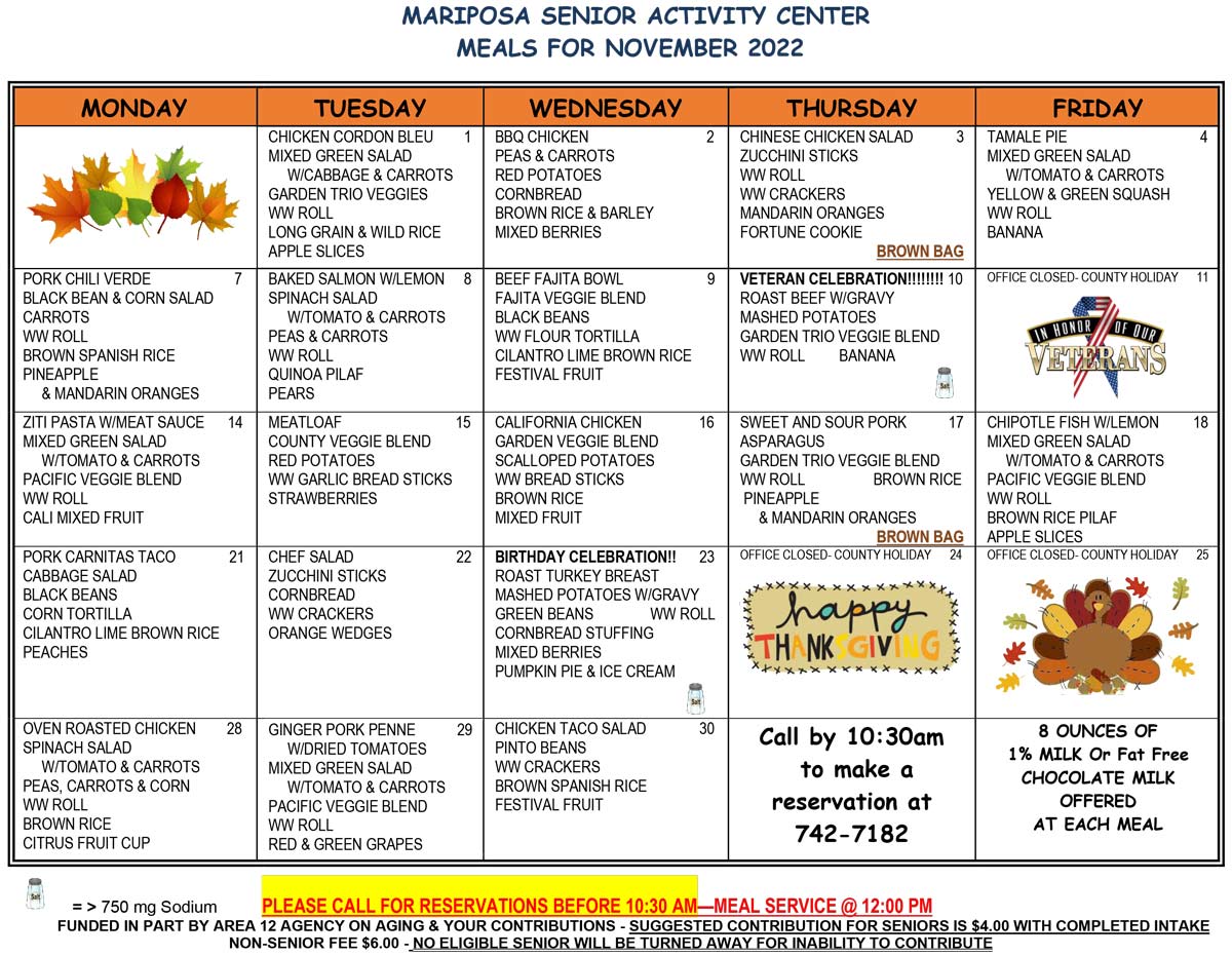 November Menu