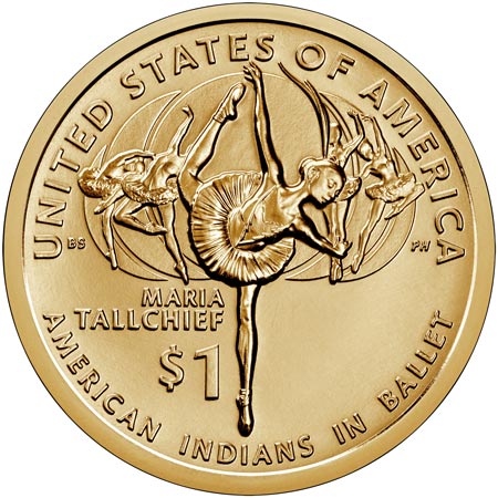 native american one dollar uncirculated coin reverse 2023