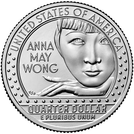 2022 american women quarters coin anna may wong uncirculated reverse