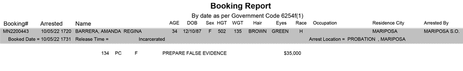 mariposa county booking report for october 5 2022