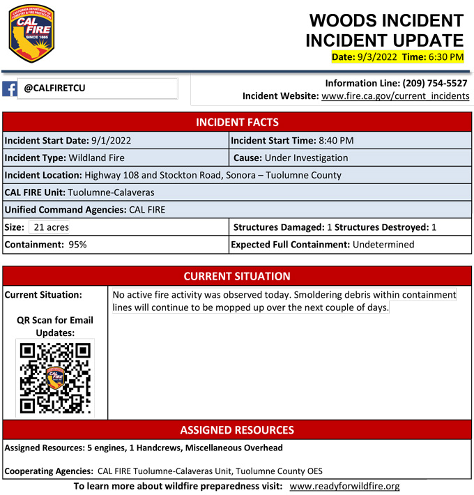 9 3 22 TCU Woods Incident evening Update