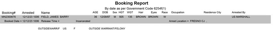 mariposa county booking report for december 12 2023