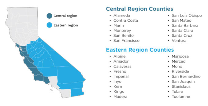 CALeVIP Golden State Priority Project map