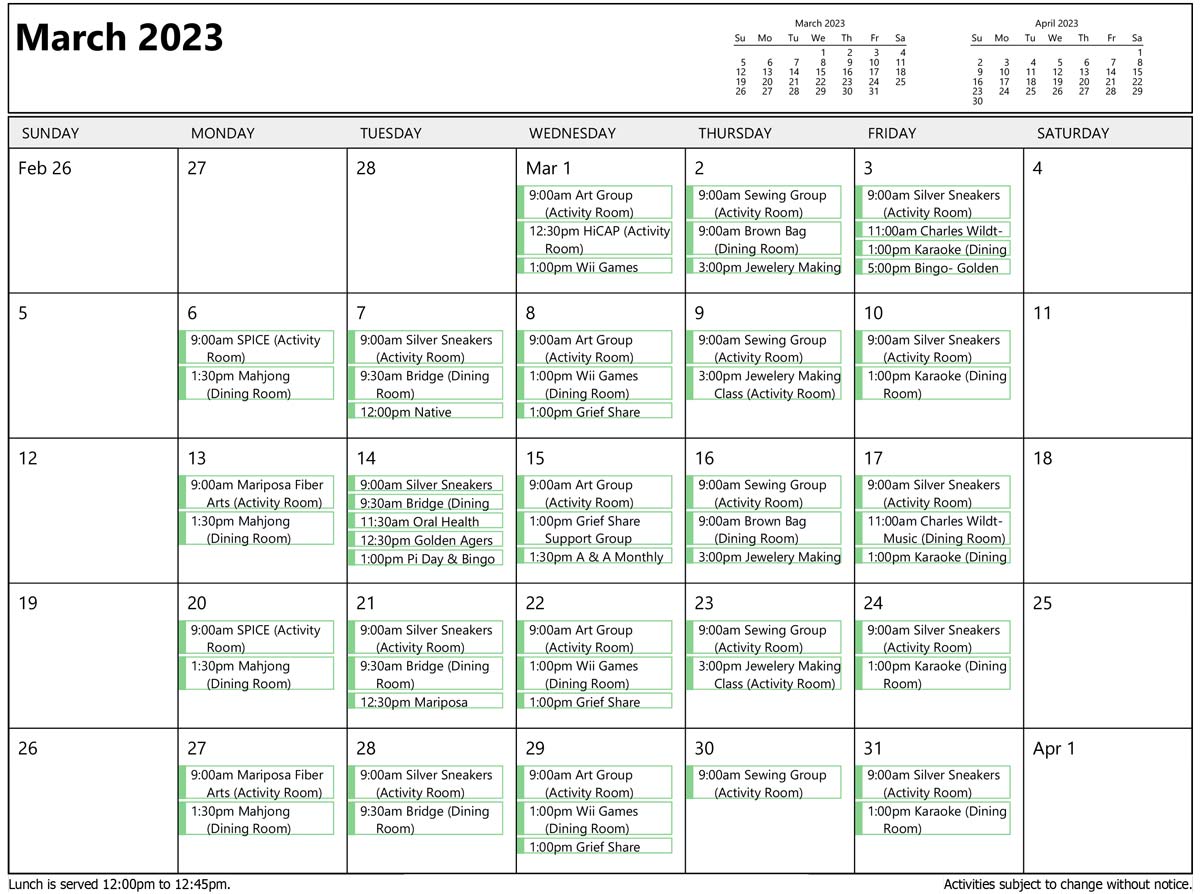March Activities