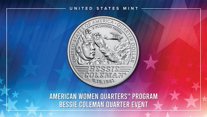 usmint bessie coleman quarter