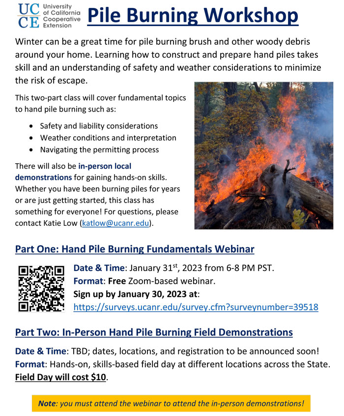 1 31 23 Pile Burn Workshop