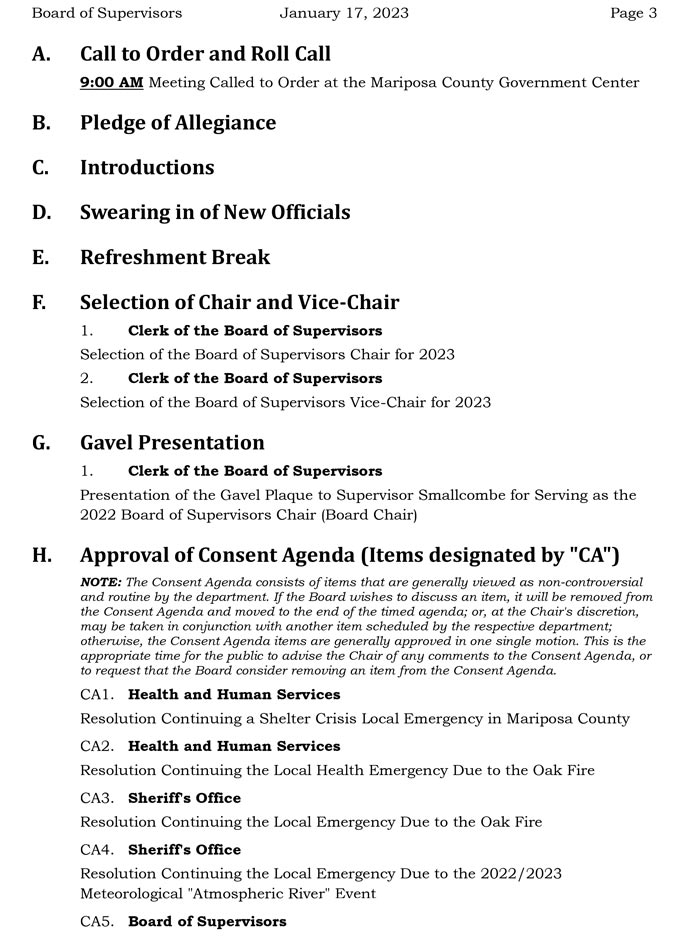 2023 01 17 Board of Supervisors Public Agenda 3