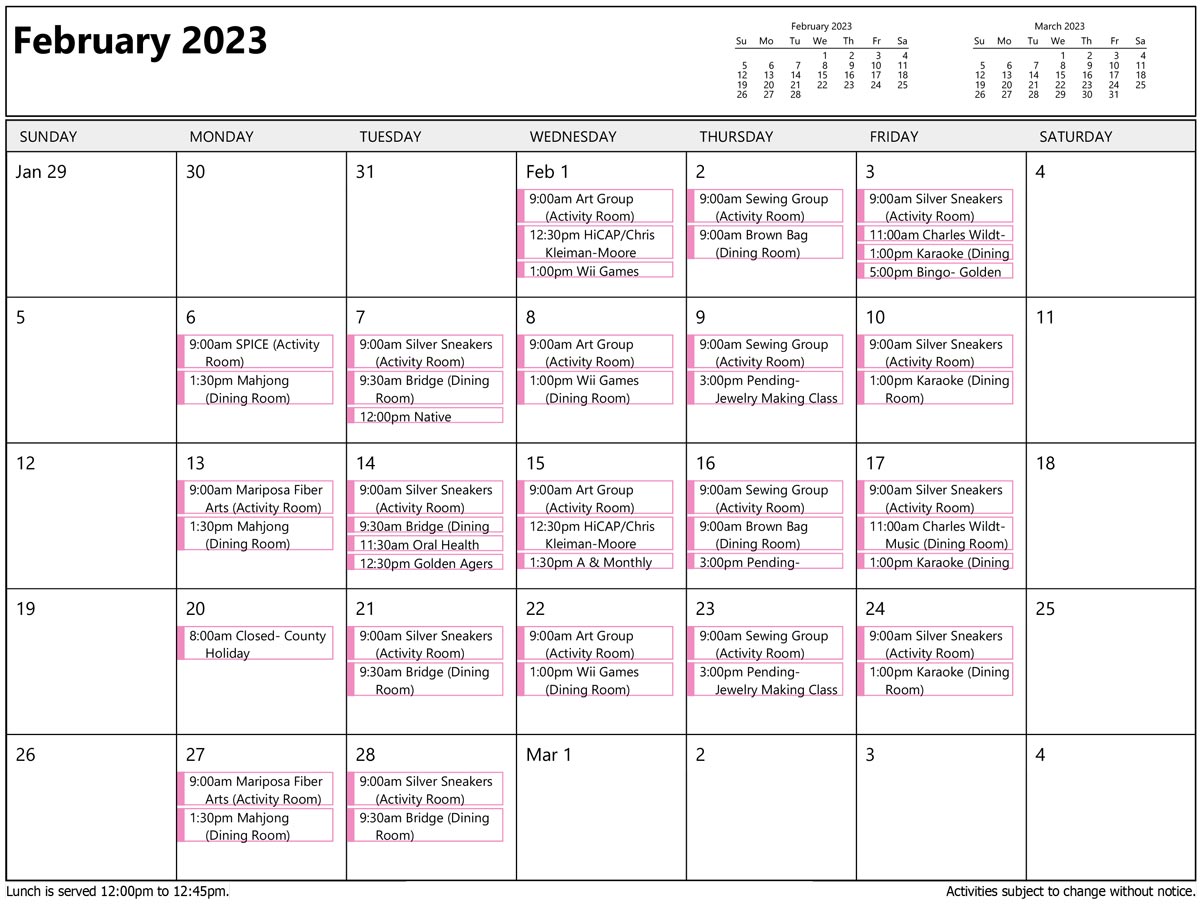 February Activities