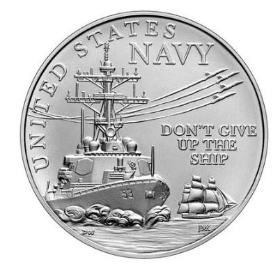U.S. Mint U.S. Navy One Ounce Silver Medal