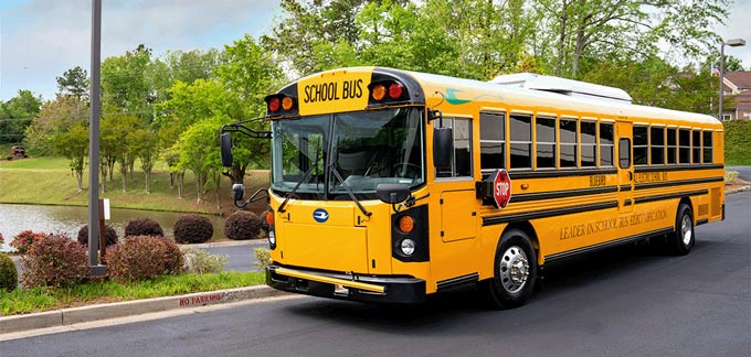 electric school bus bluebird
