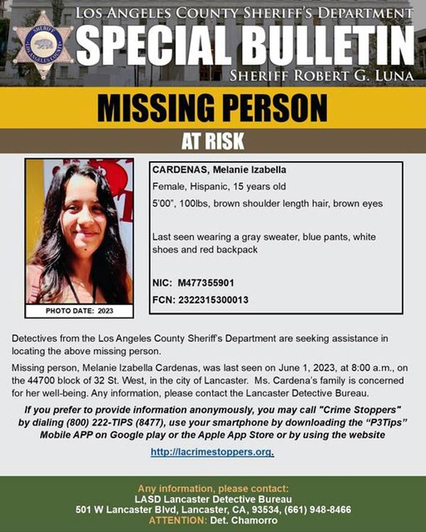 LASD missing girl