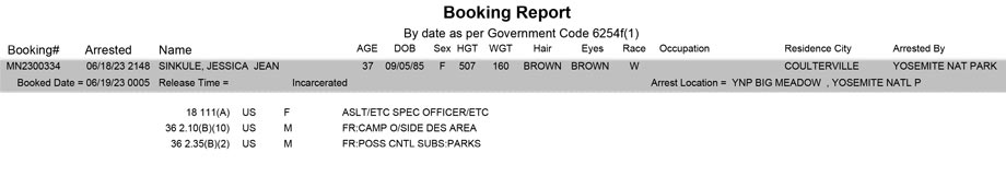mariposa county booking report for june 19 2023