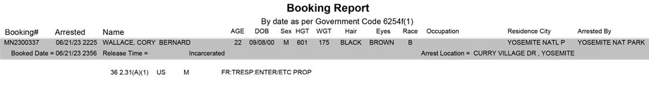 mariposa county booking report for june 21 2023