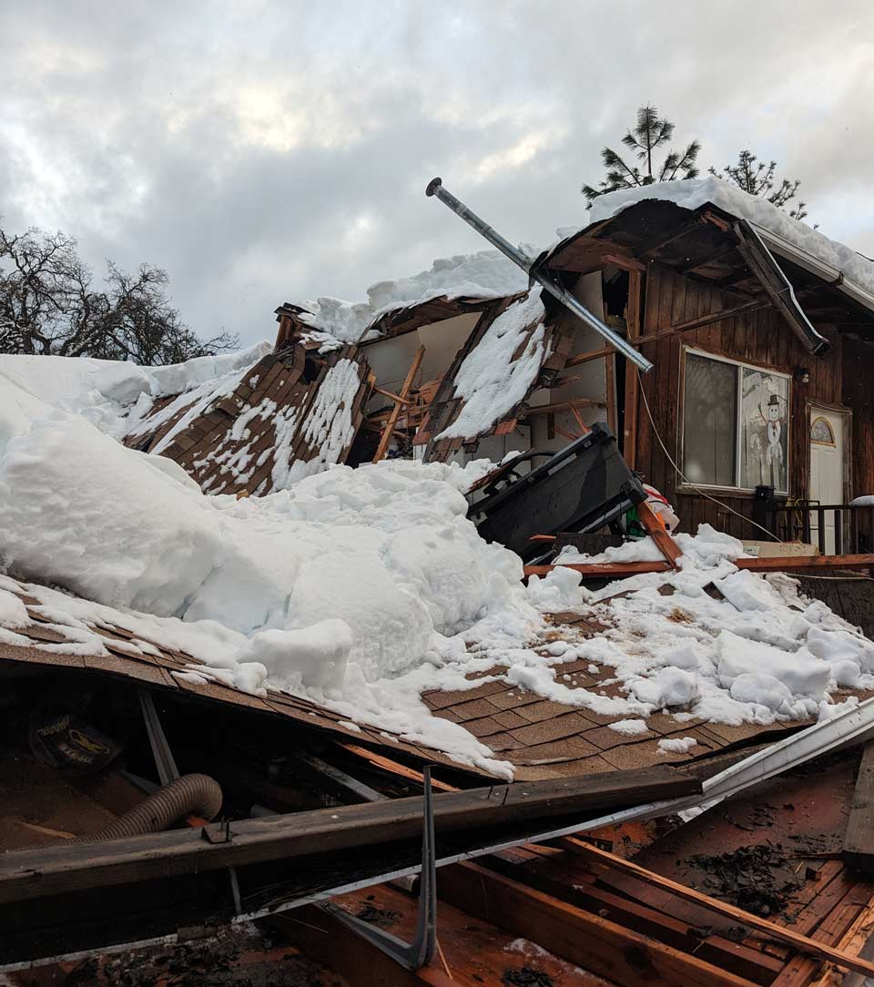 damaged Redding house