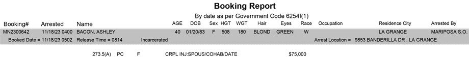 mariposa county booking report for november 18 2023