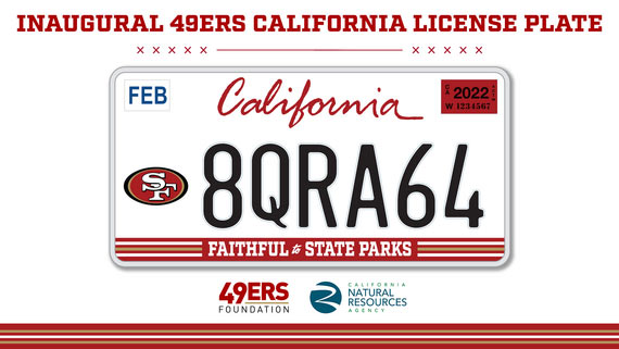 49ers california license plate