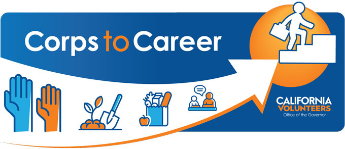 Corps to Career logo california