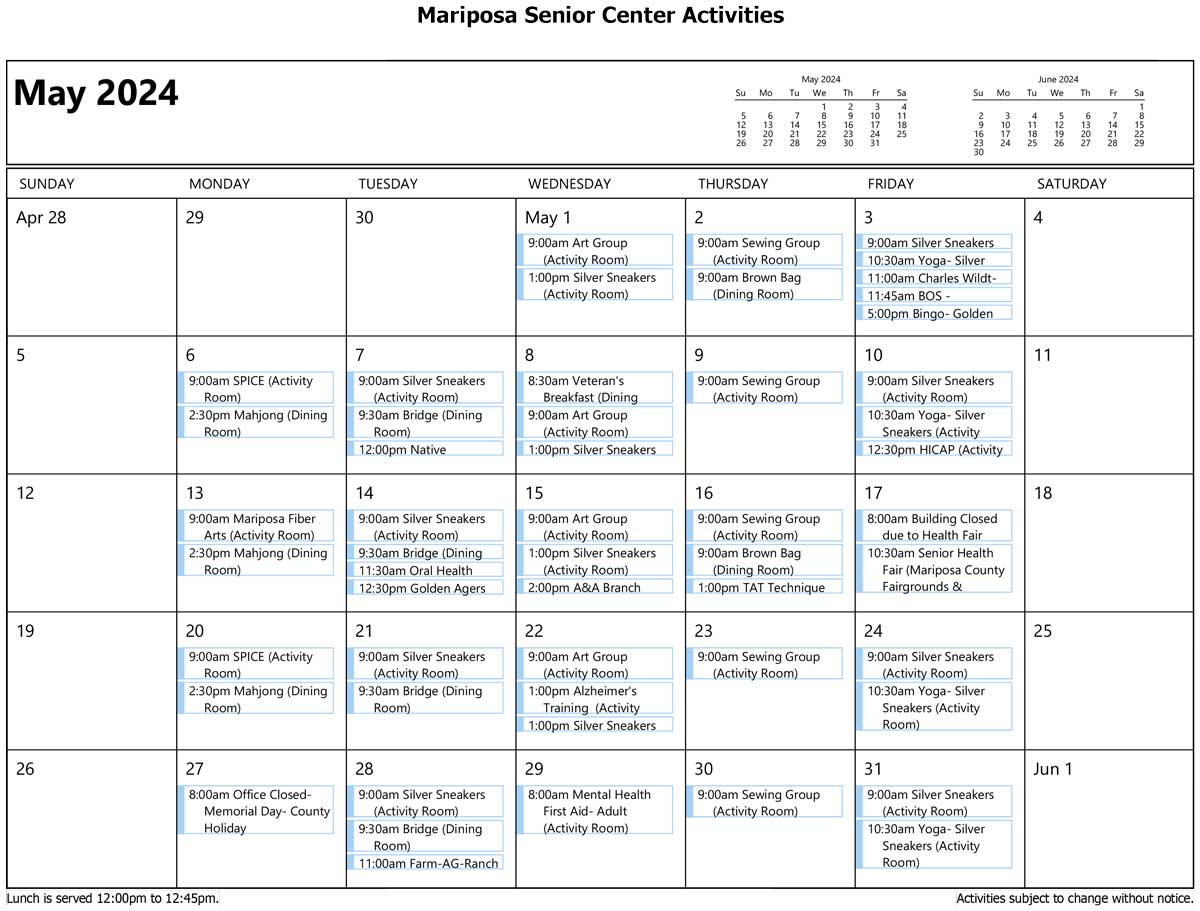 May Activities