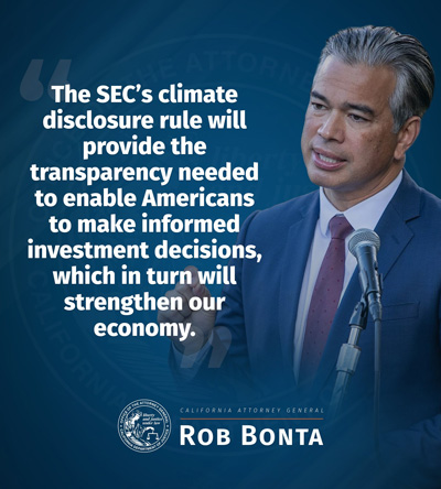 Bonta climate disclosure