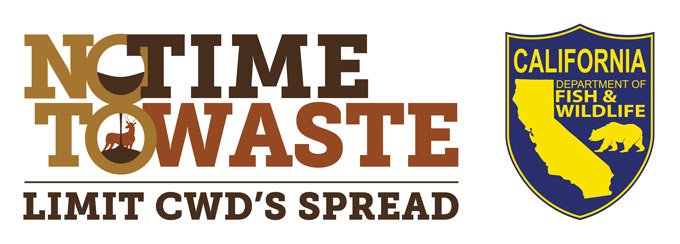 CDFW No Time To Waste CWD logo