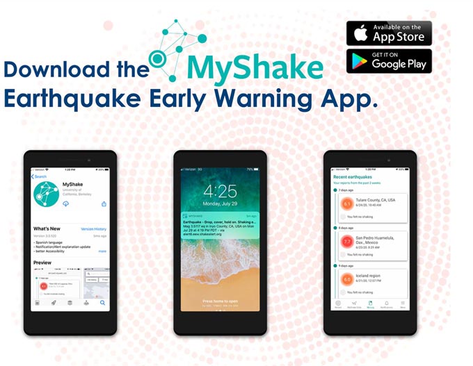 myshake california earthquake warning app