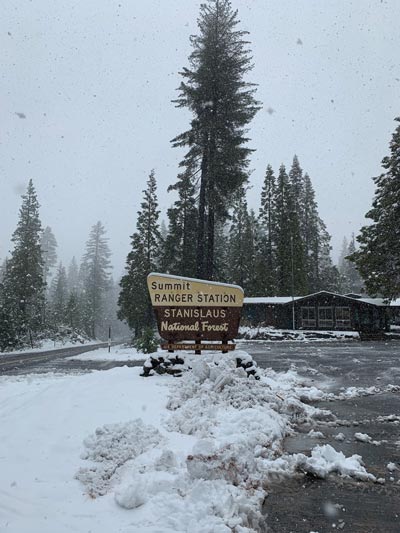 Stanislaus National Forest summit winter station